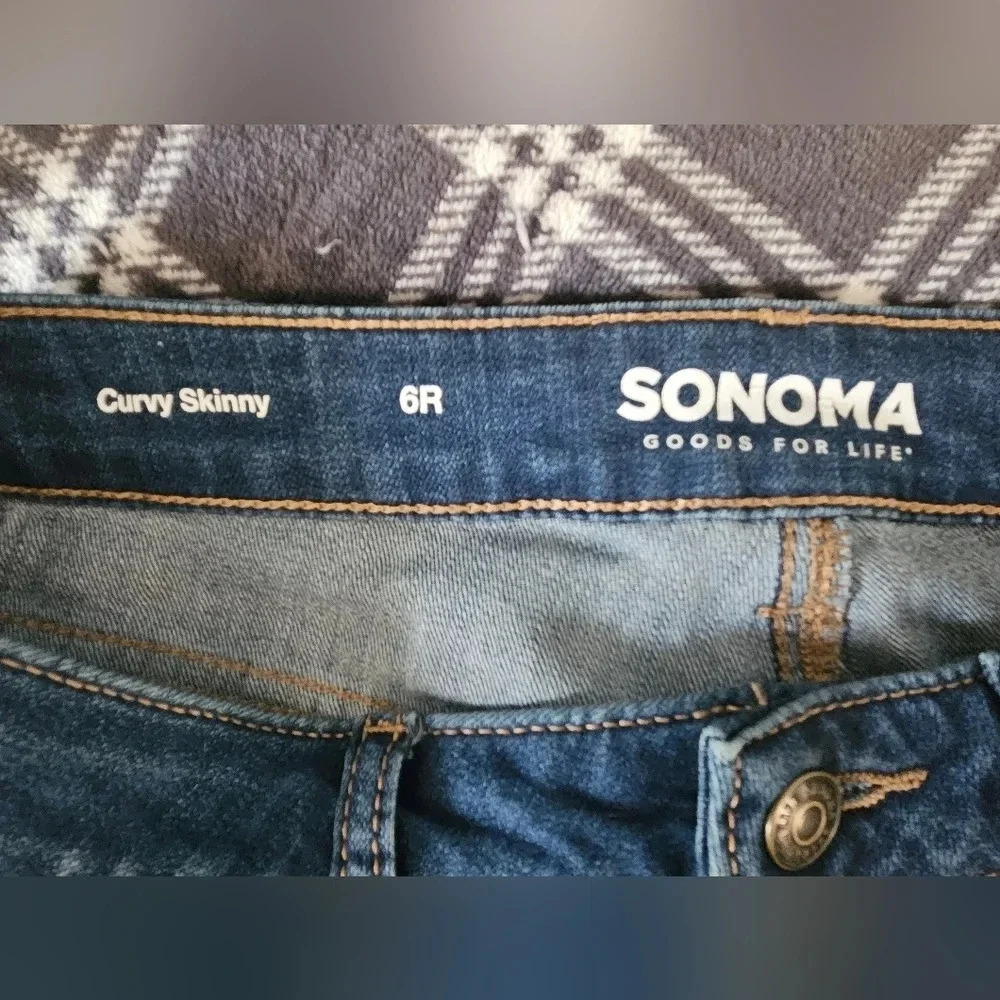 Sonoma Goods For Life High Rise Curvy 6 Regular Skinny Jean (BWT) - Picture 7 of 9